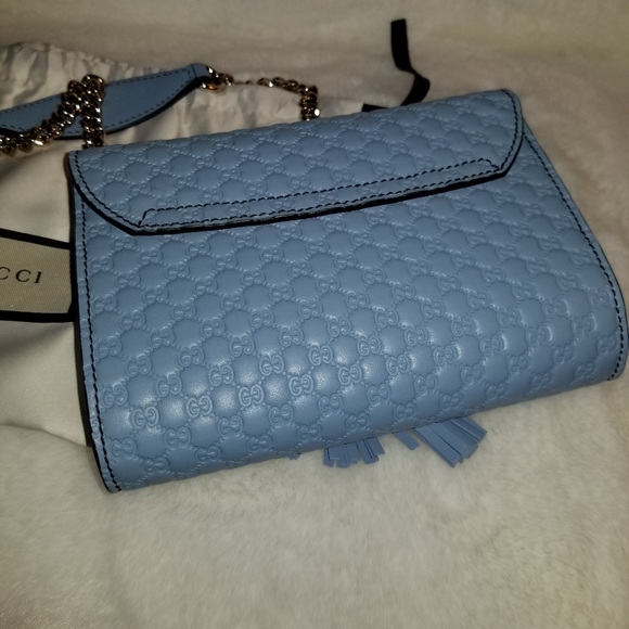 NEW GUCCI Mini Emily Microguccissima Periwinkle - Picture 6 of 16